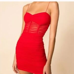 Superdown Vibrant Red Mini Dress
